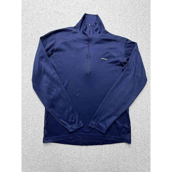 Patagonia Other - Patagonia Capilene Pullover Mens Small Blue Quarter Zip Baselayer Shirt Hiking